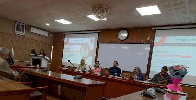 PU hosts Prof. (Dr.) Unnat P. Pandit at interactive session of “Role of IP in Viksit Bharat” 