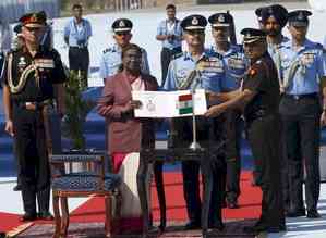 In a first, four units of IAF get President’s Standard & Colours 