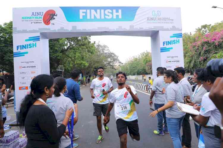 AINU Chennai takes mega strides for World Kidney Day with its 2nd Edition Kidney Run flagged off by Tamil Actor Santhosh Prathap