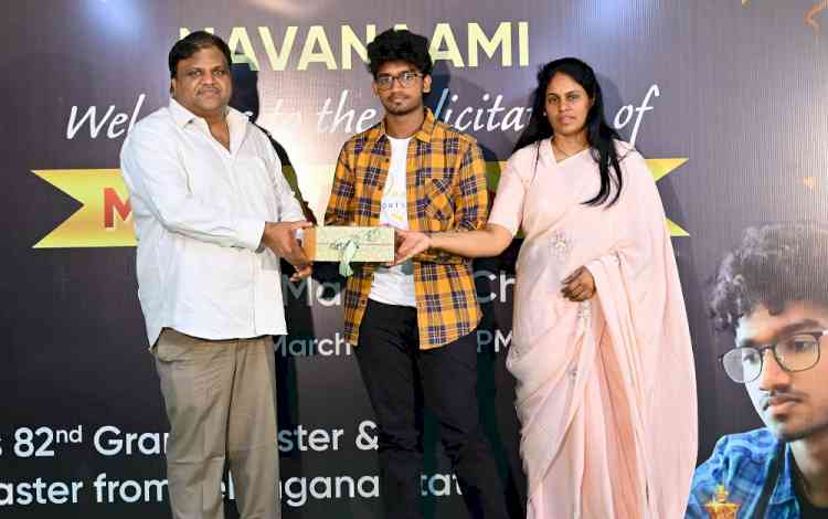Navanaami honors India’s 82nd Chess Grandmaster V Prraneeth to support future endeavors