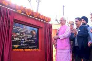 J&K L-G Sinha lays foundation of PoJK Bhawan in Jammu