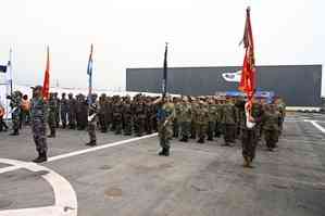 Opening ceremony of 'Tiger Triumph' exercise between India-US conducted onboard INS Jalashwa