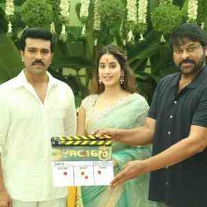 Janhvi shares pics with Ram Charan, Chiranjeevi, Rahman from 'RC16' sets