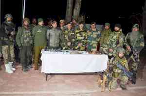 Arms & ammunition recovered in J&K's Kupwara