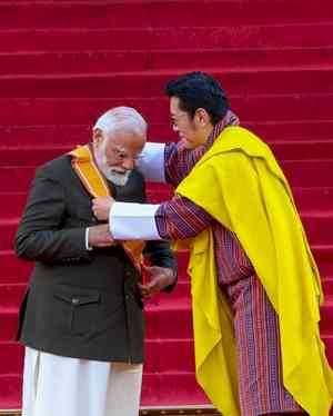 PM Modi gets Bhutan's highest civilian honour; dedicates it to 140 cr Indians (Lead)