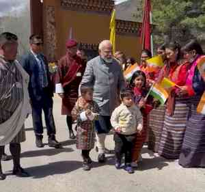 Unprecedented welcome for PM Modi in Bhutan