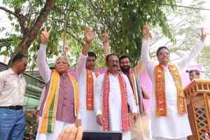 Tripura: Former CM Biplab Kumar Deb, state Congress chief Saha file nominations for Tripura West seat