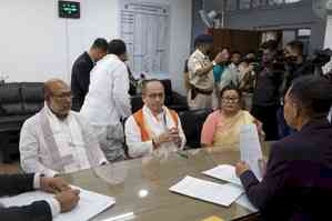 BJP candidate, two Congress nominees file nominations in Manipur