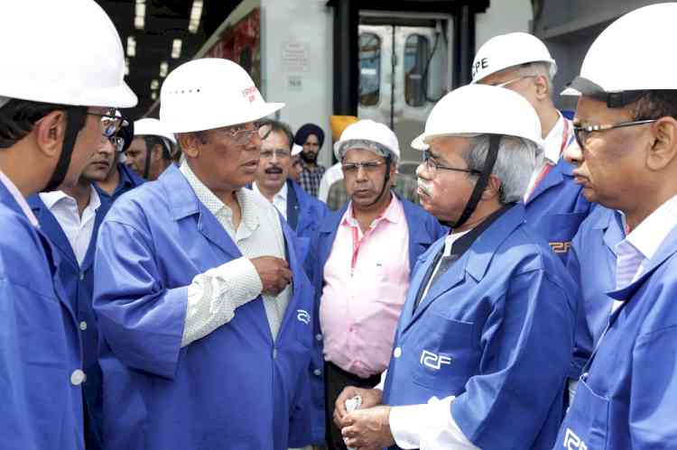 Satish Kumar, Member (Traction & Rolling Stock), Railway Board visits Rail Coach Factory