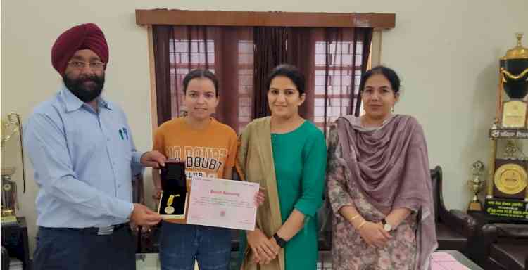 Amandeep Kaur awarded prestigious gold medal by Punjab University 
