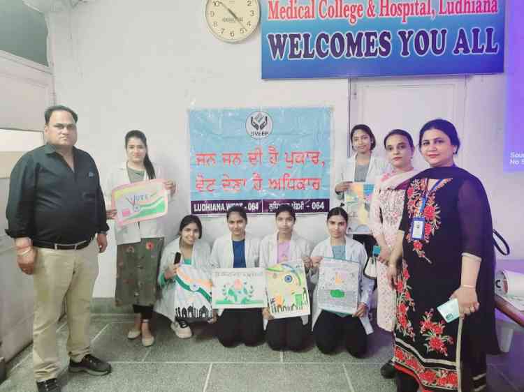 'Lok Sabha polls': Poster making, Rangoli and 'Mehndi' competitions held to encourage residents for voting