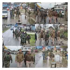 Flag March taken out in J&K's Sopore to reassure voters of security