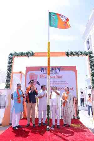 Gujarat: BJP celebrates Foundation Day, opens new office Devbhumi Dwarka