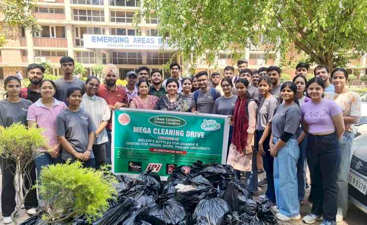 Green Campus initiative by Bisleri in collaboration with Centre for Social Work, Enactus Team, Horticulture Division and NSS