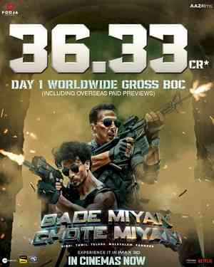 Akshay, Tiger-starrer 'Bade Miyan Chote Miyan' rakes in Rs 36 cr worldwide on Day 1