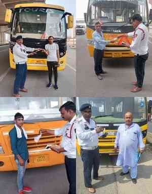 Gurugram: 187 private school buses challaned over safety measures 