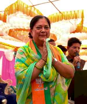 Vasundhara Raje confident of historic mandate for BJP in LS polls