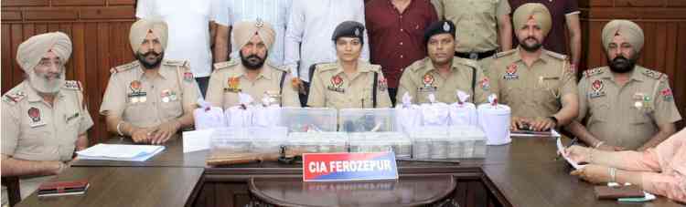 Ferozepur police seizes heroin, drug money and firearms