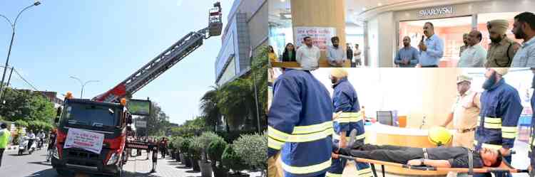 'Fire Safety Week': Fire fighters conduct mock drills in Pavilion mall, Fortis hospital to sensitise residents regarding fire safety