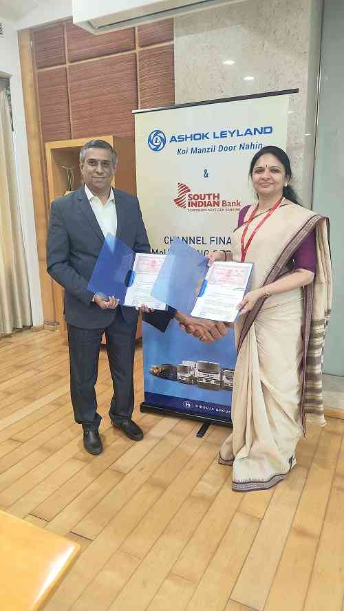 Ashok Leyland signs MOU with South Indian Bank for Dealer Financing