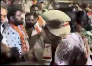 Woman ASI suspended for hugging BJP's Hyderabad LS seat candidate