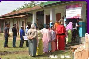 Nearly 82 per cent turnout in fresh voting in 11 polling stations in Manipur