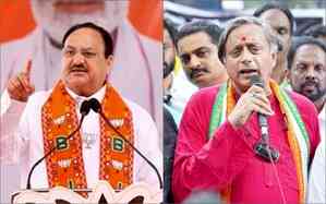 'Cong only cared about bank accounts of one dynasty', J. P. Nadda hits back at Shashi Tharoor