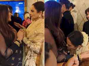 Rekha blesses mom-to-be Richa Chadha, gives her baby bump a kiss