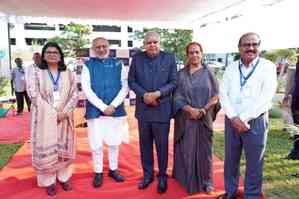Vice President Jagdeep Dhankhar visits Bharat Biotech in Hyderabad's Genome Valley 