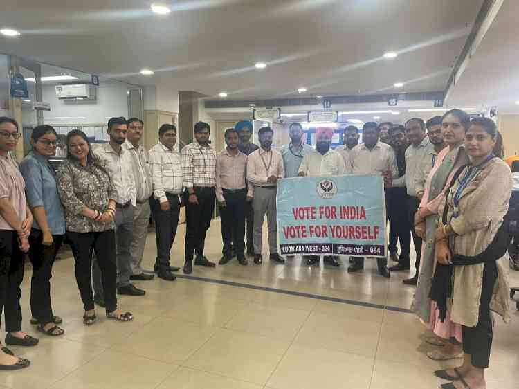 Voter awareness drives held in banks; staffers urged to vote for strengthening democracy