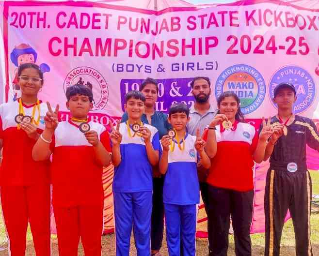 Sanskriti KMV School emerges victorious in Punjab Kickboxing Championships