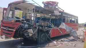 5 killed, 41 injured in ST bus-truck crash on Nashik highway