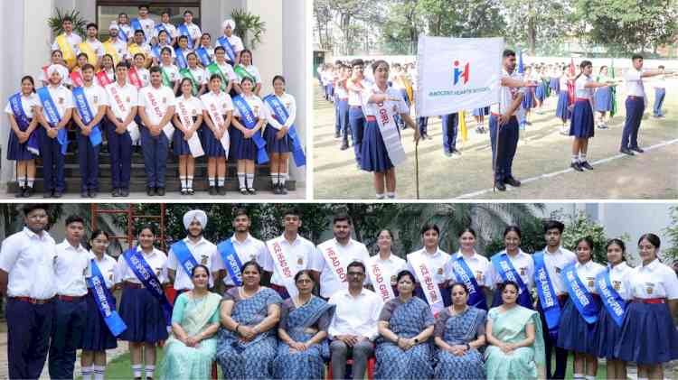 Student Council took oath during Investiture ceremony in Innocent Hearts school , Green Model Town