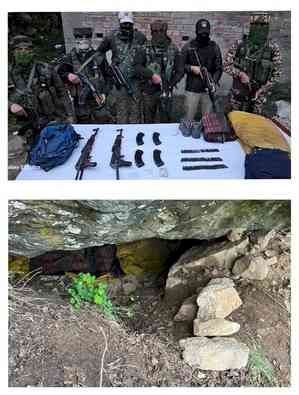 Security forces bust forest hideout, recover arms in J&K's Bandipora