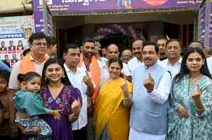 Union Minister Pralhad Joshi casts vote, calls for maximum voting