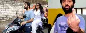 Arijit Singh rides scooty with wife Koel Roy to vote in his Bengal hometown Jiaganj
