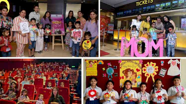 Mother's Day Celebration at Innocent Hearts; Kids Had fun with their mothers while watching   a movie on Big Screen 