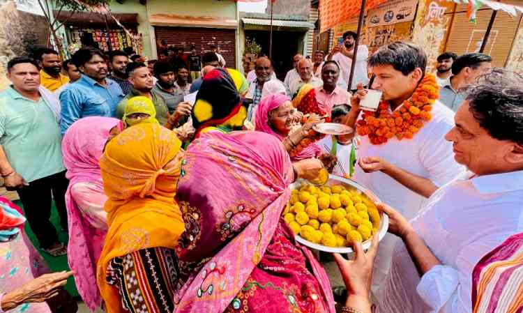 Deepender Hooda campaigned in Bahadurgarh 