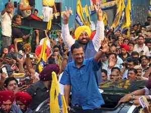 Kejriwal holds roadshow a day after walking out of jail; BJP sharpens attack on Delhi CM