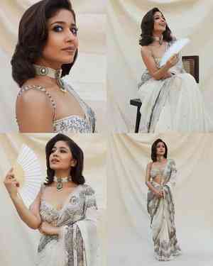 Shweta Tripathi gives ‘hawa hawaii’ twist to pearly white saree by Monica & Karishma