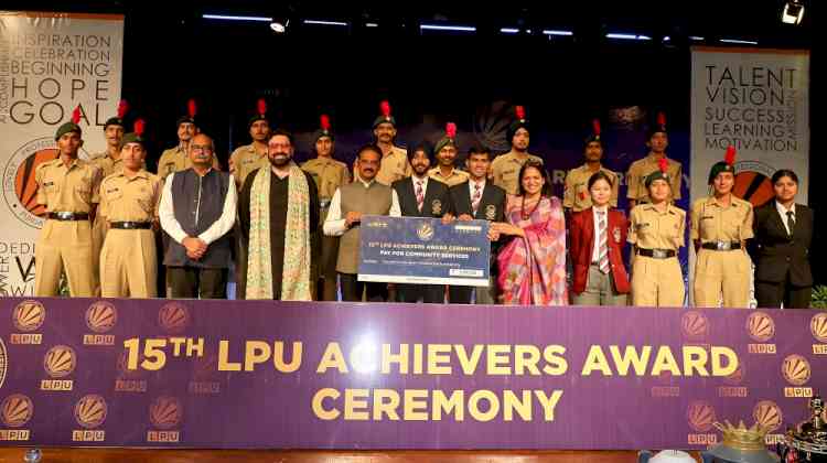 LPU organised its 15th Achievers Award Ceremony: Awarded students with Rs One Crore plus cash awards