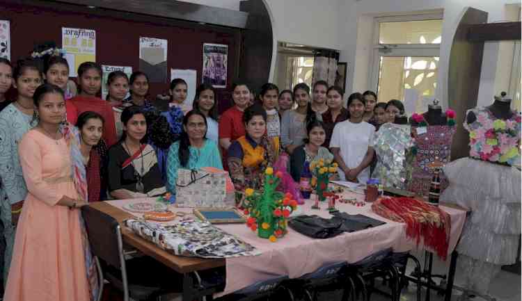 PG Department of Fashion Designing of PCM SD College for Women holds Exhibition on Best Out of Waste