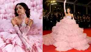 Nancy Tyagi 'poured my heart & soul into creating this pink gown' for Cannes red carpet