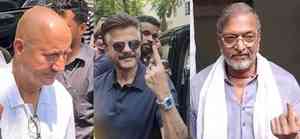 Anil Kapoor proudly shows his inked finger; Nana Patekar, Anupam Kher also vote