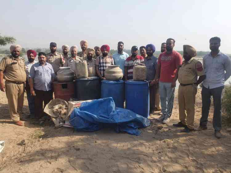 Excise dept destroys 52000 ltrs of Lahan in Ludhiana