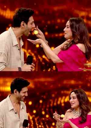 Madhuri's rasmalai treat for 'Chandu Champion' Kartik Aaryan; diva lauds his dedication