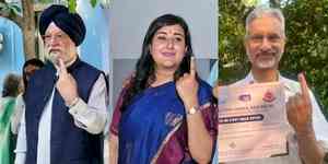 Jaishankar, Hardeep Puri, Bansuri Swaraj among early voters in 6th phase of LS polls