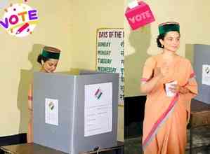 Kangana Ranaut casts her vote, urges all to take part in festival of democracy