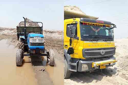 Mining team raids in Boothgarh, impound three vehicles and imposed Rs 2.5 lakh penalty