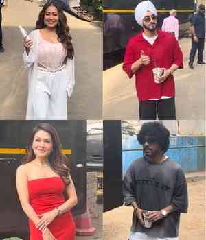 Neha Kakkar seen with hubby, siblings on 'Superstar Singer 3' set for birthday episode shoot